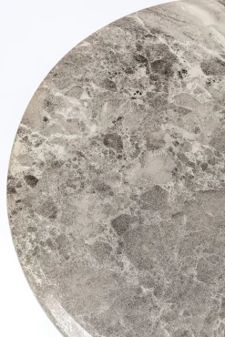 Hot KARE Design Stolik pomocniczy blat kolor marmur podstawa grafitowa stal nierdzewna Ø50 cm - KARE