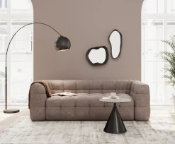 Hot KARE Design Stolik pomocniczy blat kolor marmur podstawa grafitowa stal nierdzewna Ø50 cm - KARE