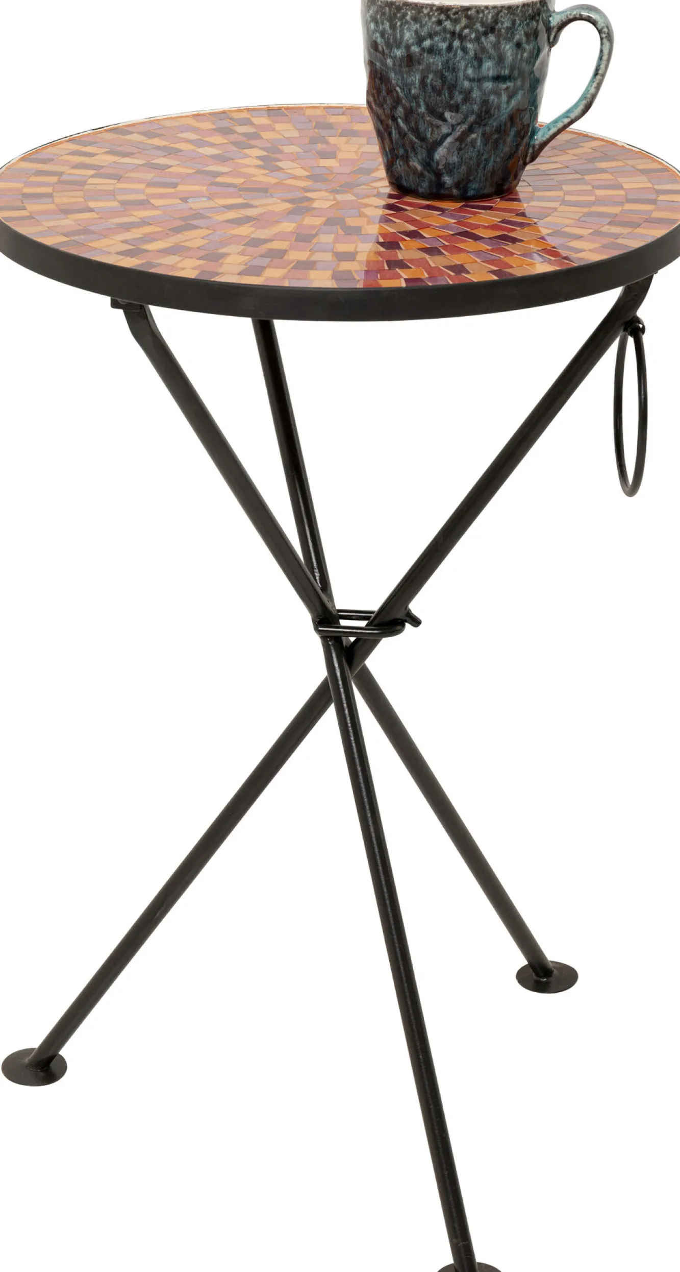 Sale KARE Design Stolik pomocniczy Clack Mosaic Red Ø35cm - KARE