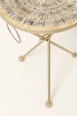 Best KARE Design Stolik pomocniczy Clack Mosaic Brown Ø35cm - KARE