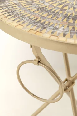 Best KARE Design Stolik pomocniczy Clack Mosaic Brown Ø35cm - KARE