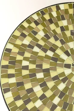 Discount KARE Design Stolik pomocniczy Clack Mosaic Olive Ø35cm - KARE