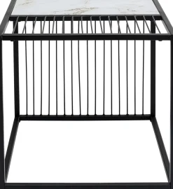 Clearance KARE Design Stolik pomocniczy czarny blat szklany 45x45 cm - KARE