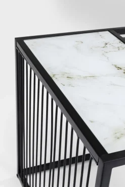 Clearance KARE Design Stolik pomocniczy czarny blat szklany 45x45 cm - KARE