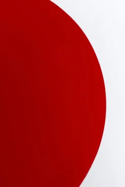 Fashion KARE Design Stolik pomocniczy czerwony MDF i stal Ø40x50 cm szachownica - KARE