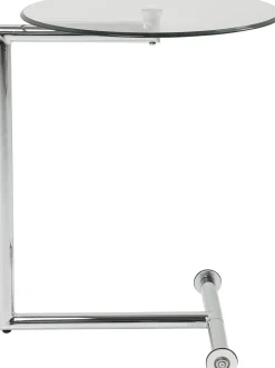 Online KARE Design Stolik pomocniczy Easy Living Ø46 cm transparentno-srebrny - KARE