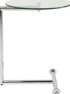 Online KARE Design Stolik pomocniczy Easy Living Ø46 cm transparentno-srebrny - KARE