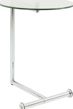Online KARE Design Stolik pomocniczy Easy Living Ø46 cm transparentno-srebrny - KARE