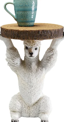 Clearance KARE Design Stolik pomocniczy mały motyw zwierzęcy lama Ø23x36 cm - KARE