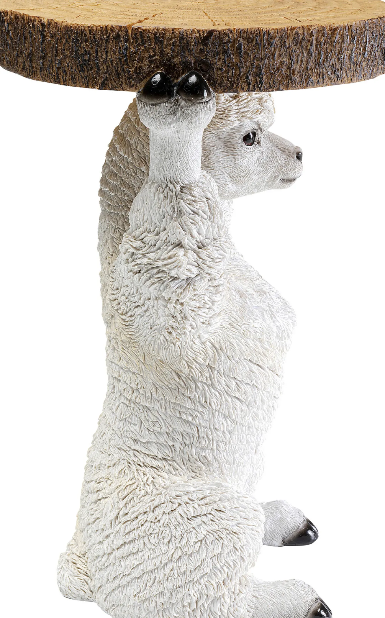 Clearance KARE Design Stolik pomocniczy mały motyw zwierzęcy lama Ø23x36 cm - KARE
