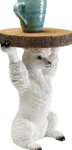 Clearance KARE Design Stolik pomocniczy mały motyw zwierzęcy lama Ø23x36 cm - KARE