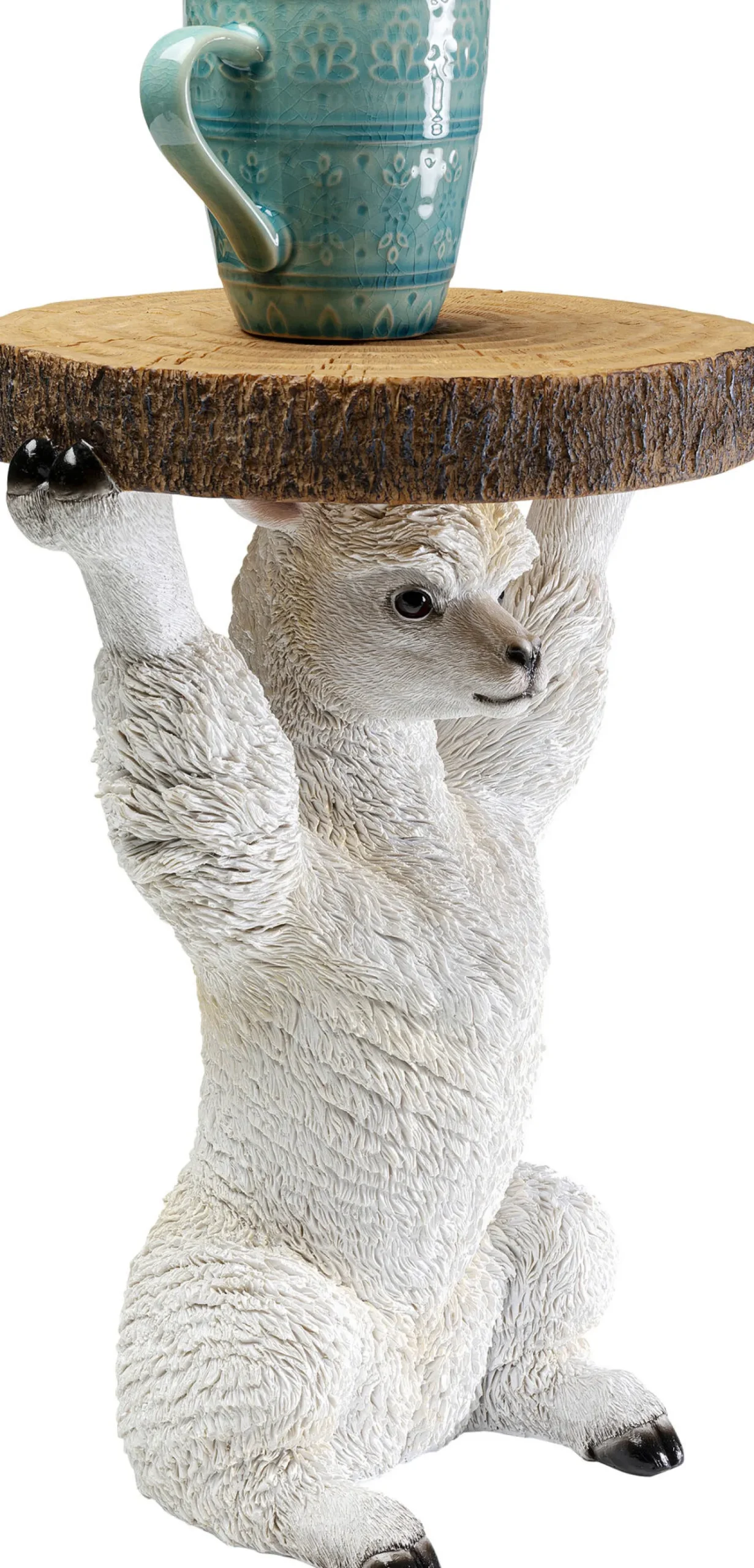 Clearance KARE Design Stolik pomocniczy mały motyw zwierzęcy lama Ø23x36 cm - KARE