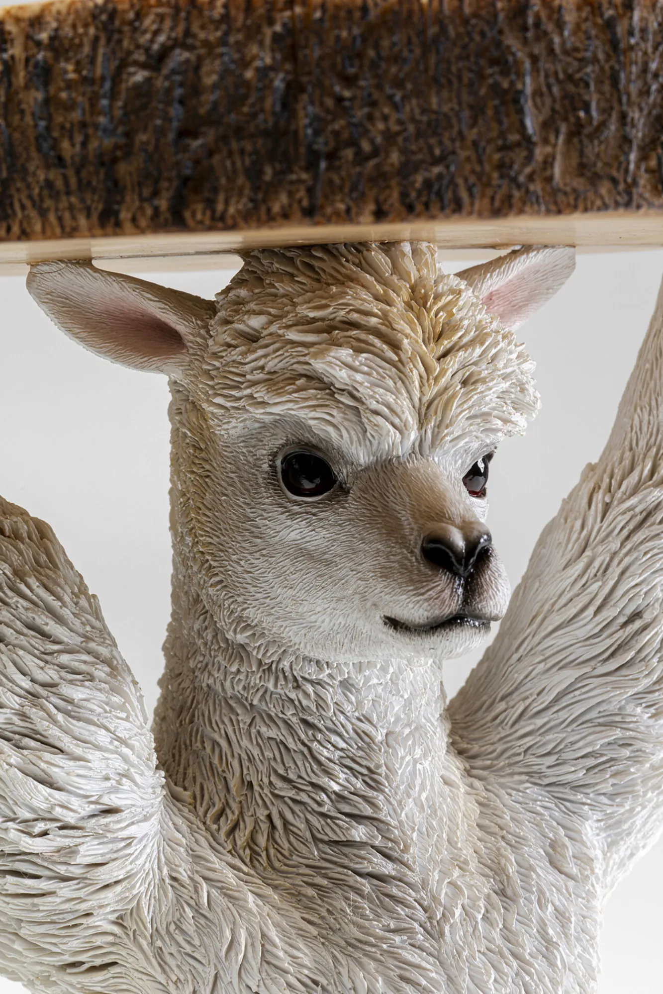 Clearance KARE Design Stolik pomocniczy mały motyw zwierzęcy lama Ø23x36 cm - KARE