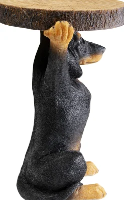 Discount KARE Design Stolik pomocniczy mały motyw zwierzęcy pies jamnik Ø23x36 cm - KARE