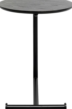 Sale KARE Design Stolik pomocniczy minimalistyczny czarny z okrągłym blatem Ø46 cm - KARE