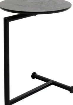 Sale KARE Design Stolik pomocniczy minimalistyczny czarny z okrągłym blatem Ø46 cm - KARE