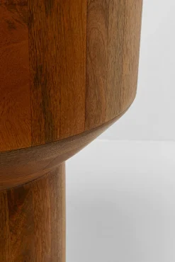 Clearance KARE Design Stolik pomocniczy okrągły brązowy z drewna mango Ø35x55 cm - KARE