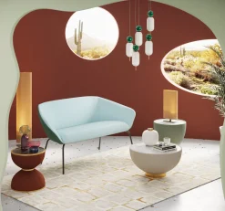 Online KARE Design Stolik pomocniczy okrągły brązowy blat czarny Ø47 cm - KARE