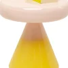 Online KARE Design Stolik pomocniczy okrągły różowo-żółty stal emaliowana Ø42 cm - KARE