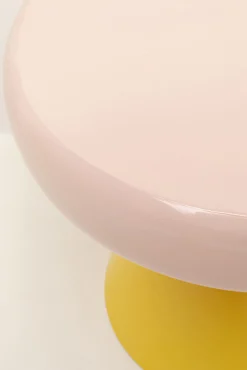Online KARE Design Stolik pomocniczy okrągły różowo-żółty stal emaliowana Ø42 cm - KARE