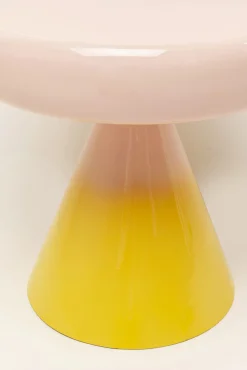 Online KARE Design Stolik pomocniczy okrągły różowo-żółty stal emaliowana Ø42 cm - KARE