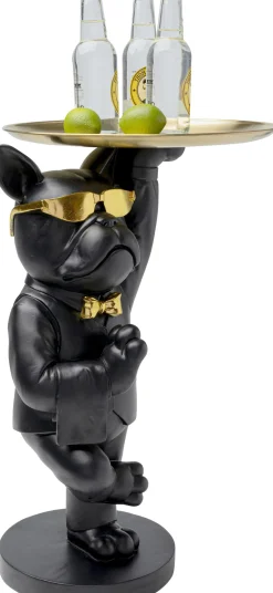 Hot KARE Design Stolik pomocniczy pies buldog czarno-złoty 40x55 cm - KARE