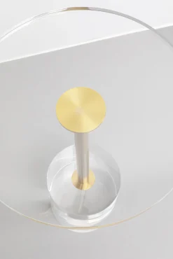 Sale KARE Design Stolik pomocniczy transparentny - stelaż złoty Ø35 cm - KARE