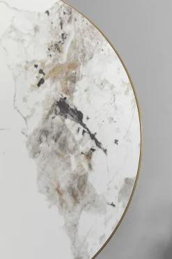 Best KARE Design Stolik pomocniczy z ceramicznym blatem podstawa brązowa Ø50 cm - KARE