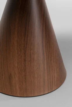 Best KARE Design Stolik pomocniczy z ceramicznym blatem podstawa brązowa Ø50 cm - KARE