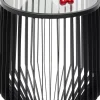 Discount KARE Design Stolik pomocniczy z czarną stalową podstawą blat szklany transparentny Ø40x50 cm - KARE