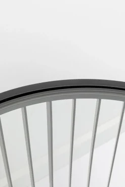 Discount KARE Design Stolik pomocniczy z czarną stalową podstawą blat szklany transparentny Ø40x50 cm - KARE