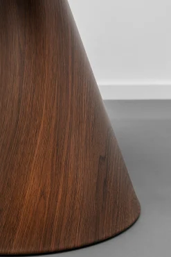 Clearance KARE Design Stolik pomocniczy z fornirowanym blatem brązowy Ø50 cm - KARE