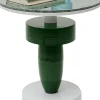 Online KARE Design Stolik pomocniczy zielono-biały z marmurowym blatem Ø40x48 cm - KARE