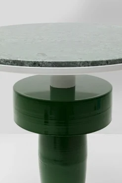 Online KARE Design Stolik pomocniczy zielono-biały z marmurowym blatem Ø40x48 cm - KARE