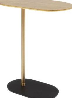 Outlet KARE Design Stolik pomocniczy złoty aluminium 50xH59 cm czarna podstawa - KARE