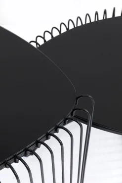 Hot KARE Design Stoliki pomocnicze czarne blaty trójkątne szklane 2-set - KARE