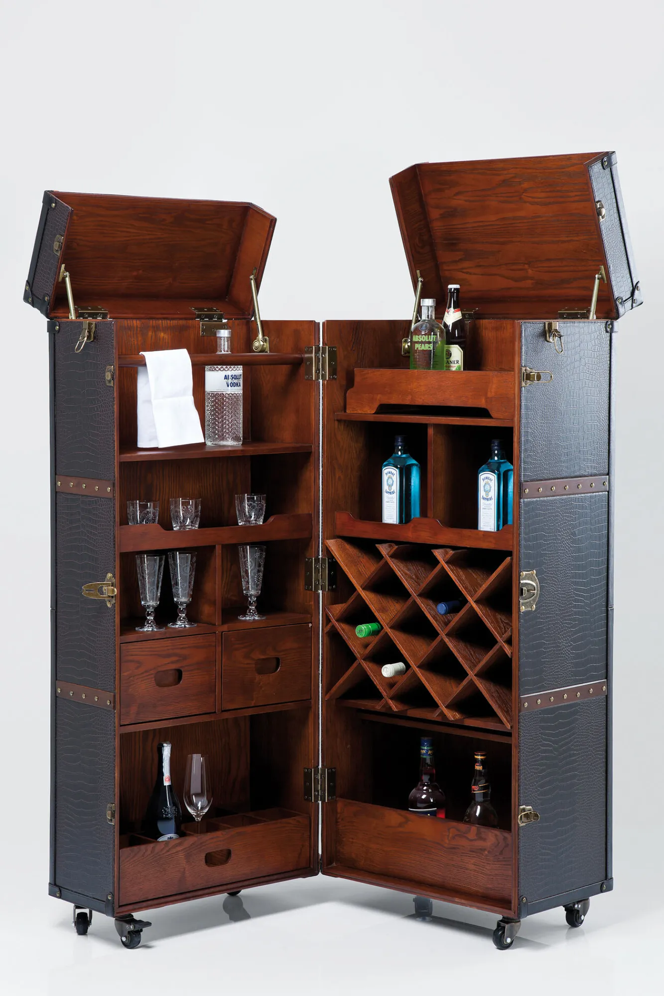 Outlet KARE Design Szafa Barowa Colonial 60x153 cm ciemnobrązowa - KARE