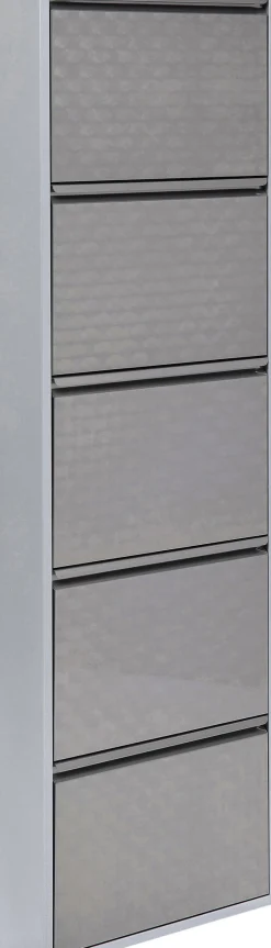 Outlet KARE Design Szafka na buty Caruso MO 50x170 cm srebrna - KARE