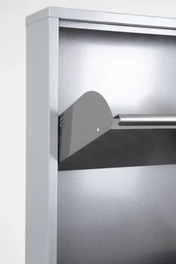 Outlet KARE Design Szafka na buty Caruso 50x170 cm srebrna - KARE