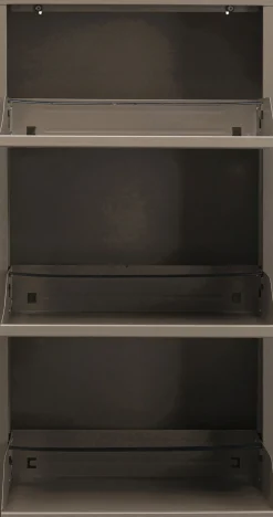 Clearance KARE Design Szafka na buty stalowa 3 półki kolor taupe 50x103 cm - KARE