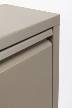 Clearance KARE Design Szafka na buty stalowa 3 półki kolor taupe 50x103 cm - KARE