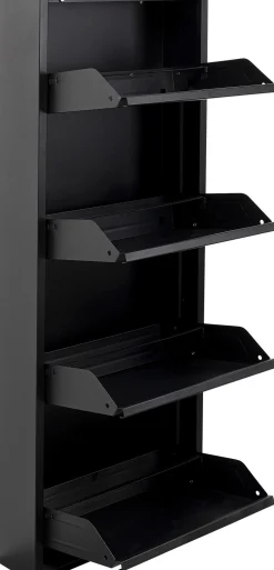 Sale KARE Design Szafka na buty stalowa 4 półki kolor czarny 50x136 cm - KARE