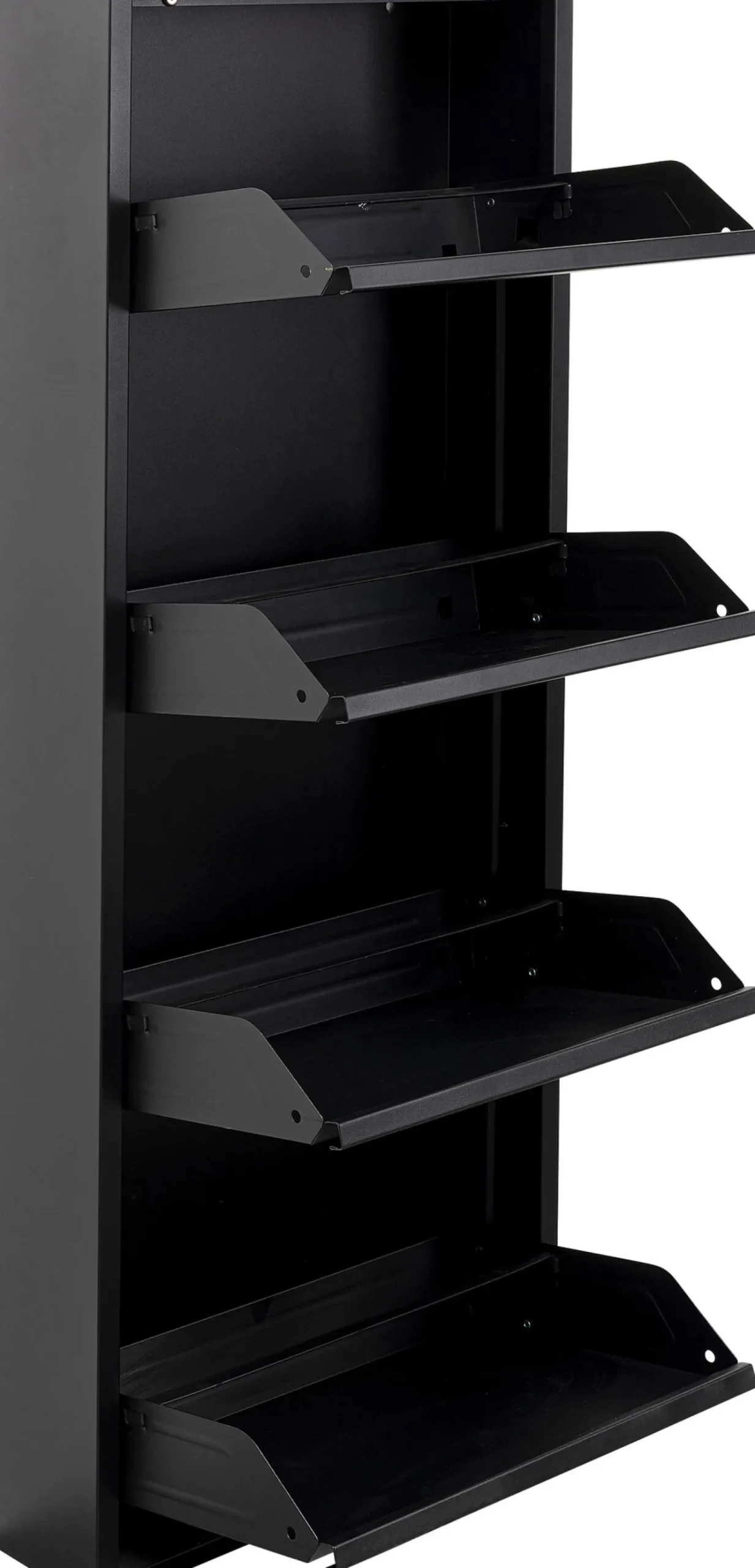 Sale KARE Design Szafka na buty stalowa 4 półki kolor czarny 50x136 cm - KARE