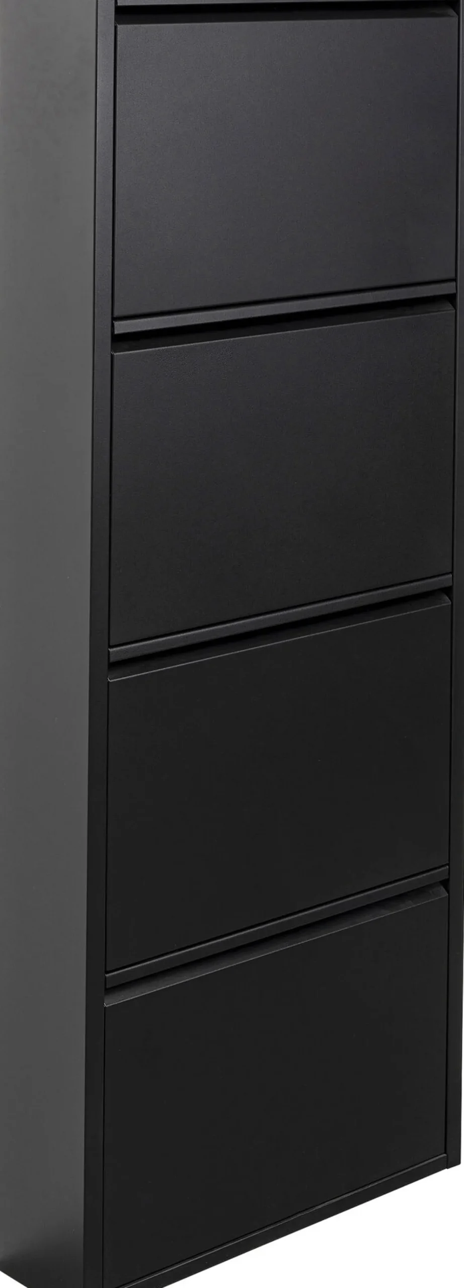 Sale KARE Design Szafka na buty stalowa 4 półki kolor czarny 50x136 cm - KARE