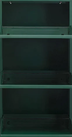 Outlet KARE Design Szafka na buty stalowa 3 półki kolor zielony 50x103 cm - KARE