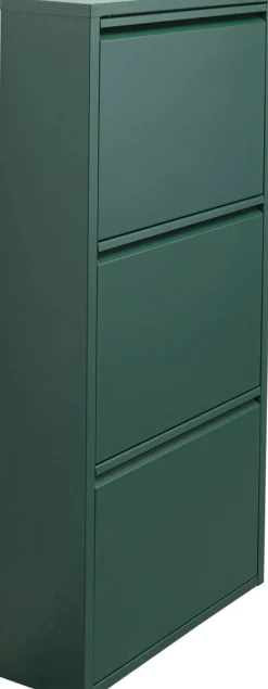 Outlet KARE Design Szafka na buty stalowa 3 półki kolor zielony 50x103 cm - KARE