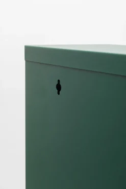 Outlet KARE Design Szafka na buty stalowa 3 półki kolor zielony 50x103 cm - KARE