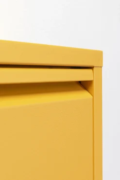 Online KARE Design Szafka na buty stalowa 3 półki kolor żółty 50x103 cm - KARE