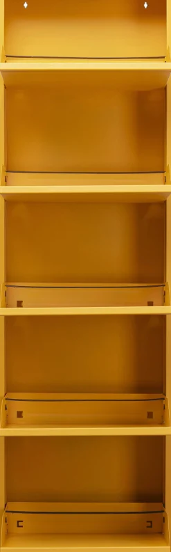 Outlet KARE Design Szafka na buty stalowa 5 półek kolor żółty 50x170 cm - KARE