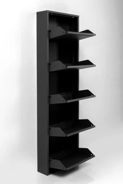 Sale KARE Design Szafka na buty stalowa czarna 5 przegródek 50x173 cm - KARE